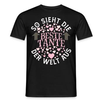 So Sieht Die Beste Tante der Welt Aus Tantchen - Männer T-Shirt - Schwarz - Vorne - AI Model Male 178 light (178cm)
