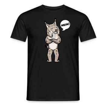 Sture Luchse Luchs Katze Mit Sonnenbrille Lustig - Männer T-Shirt - Schwarz - Vorne - AI Model Male 178 light (178cm)