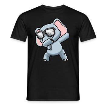 Elefant Mit Sonnenbrille Dabbing - Männer T-Shirt - Schwarz - Vorne - AI Model Male 178 light (178cm)