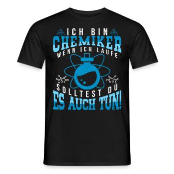 Chemie Chemiker Chemiestudent Lustig Labor - Männer T-Shirt - Schwarz - Vorne - AI Model Male 178 light (178cm)