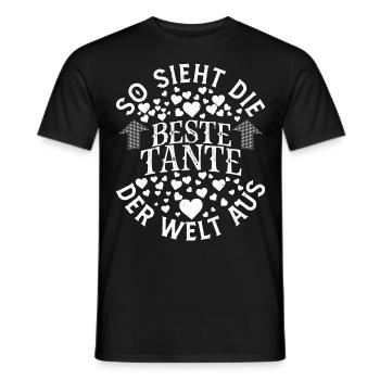 So Sieht Die Beste Tante der Welt Aus Tantchen - Männer T-Shirt - Schwarz - Vorne - AI Model Male 178 light (178cm)