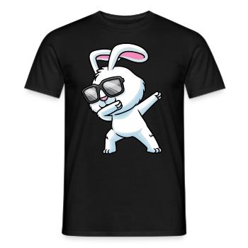 Dabbing Rabbit With Sunglasses Rabbit - Men's T-Shirt - black - Front - AI Model Male 178 light (178cm)