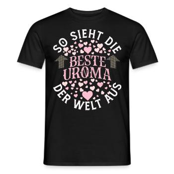 Beste Uroma Der Welt Urgroßmutter - Männer T-Shirt - Schwarz - Vorne - AI Model Male 178 light (178cm)