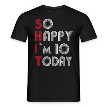 10 ans - T-shirt homme - noir - Devant - AI Model Male 178 light (178cm)