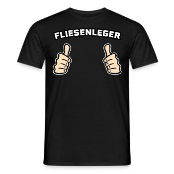 Fliesenleger Bodenleger Geschenkidee - Männer T-Shirt - Schwarz - Vorne - AI Model Male 178 light (178cm)