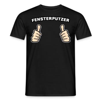 Fensterputzer Beruf Geschenkidee - Männer T-Shirt - Schwarz - Vorne - AI Model Male 178 light (178cm)