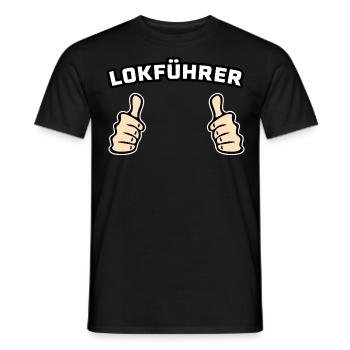 Lokführer Beruf Geschenkidee - Männer T-Shirt - Schwarz - Vorne - AI Model Male 178 light (178cm)