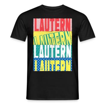 Kaiserslautern Lautern Deutschland Stadt Schrift - Männer T-Shirt - Schwarz - Vorne - AI Model Male 178 light (178cm)