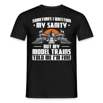 Steam Train Driver Trainspotting - Männer T-Shirt - Schwarz - Vorne - AI Model Male 178 light (178cm)