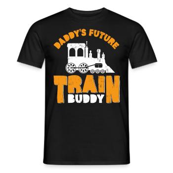 Conducteur de train à vapeur Trainspotting - T-shirt homme - noir - Devant - AI Model Male 178 light (178cm)