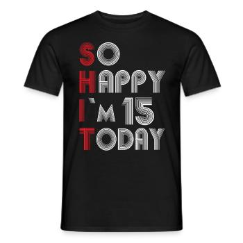 15 Geburtstag - Männer T-Shirt - Schwarz - Vorne - AI Model Male 178 light (178cm)