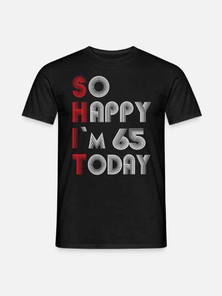 65 ans - T-shirt homme - noir