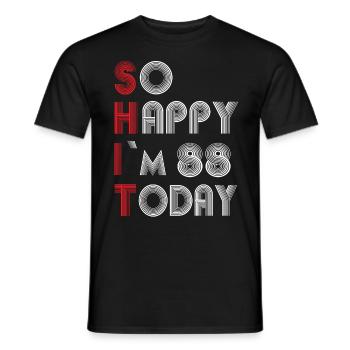 88 birthday - Men's T-Shirt - black - Front - AI Model Male 178 light (178cm)