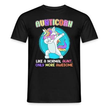 Einhorn Tante meine ist toller als deine Tante - Männer T-Shirt - Schwarz - Vorne - AI Model Male 178 light (178cm)