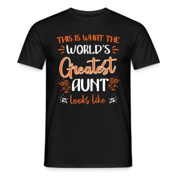 This is what the best aunt in the world looks like Cool aunt - Men's T-Shirt - black - Front - AI Model Male 178 light (178cm)