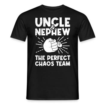 Oncle et neveu l’équipe du chaos parfait - T-shirt homme - noir - Devant - AI Model Male 178 light (178cm)
