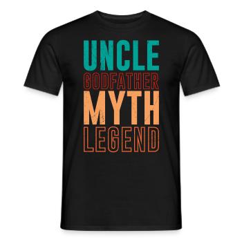 Onkel Pate Mythos Legende - Männer T-Shirt - Schwarz - Vorne - AI Model Male 178 light (178cm)