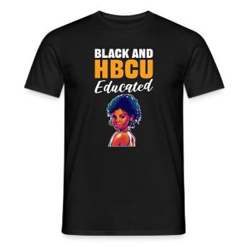 Black And HBCU Educated History Historical - Männer T-Shirt - Schwarz - Vorne - AI Model Male 178 light (178cm)