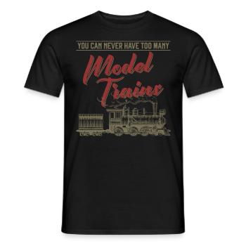 Steam Train Driver Trainspotting - Männer T-Shirt - Schwarz - Vorne - AI Model Male 178 light (178cm)