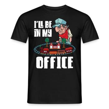 Steam Train Driver Trainspotting - Men's T-Shirt - black - Front - AI Model Male 178 light (178cm)