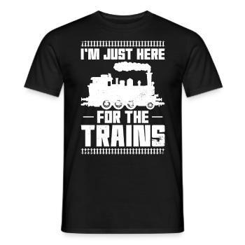 Conducteur de train à vapeur Trainspotting - T-shirt homme - noir - Devant - AI Model Male 178 light (178cm)