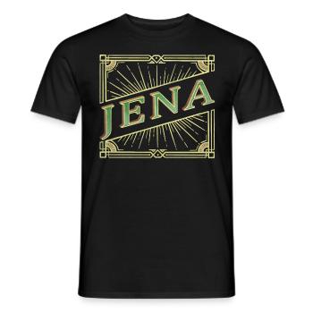 Jena Germany City Font Vintage Retro - Men's T-Shirt - black - Front - AI Model Male 178 light (178cm)