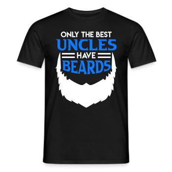 Les meilleurs oncles ont une barbe - T-shirt homme - noir - Devant - AI Model Male 178 light (178cm)