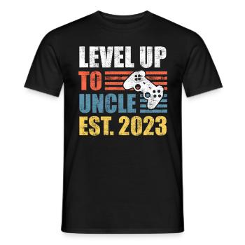 Niveau jusqu’à Oncle 2023 - T-shirt homme - noir - Devant - AI Model Male 178 light (178cm)