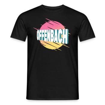 Offenbach Allemagne City Font Vintage Rétro - T-shirt homme - noir - Devant - AI Model Male 178 light (178cm)