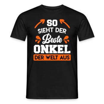 So sieht der beste Onkel der Welt aus - Männer T-Shirt - Schwarz - Vorne - AI Model Male 178 light (178cm)