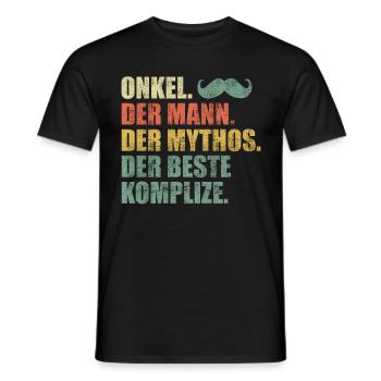 Onkel der Mann der Mythos der beste Komplize - Männer T-Shirt - Schwarz - Vorne - AI Model Male 178 light (178cm)