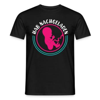 Ich habe nachgeladen zweites Kind - Männer T-Shirt - Schwarz - Vorne - AI Model Male 178 light (178cm)