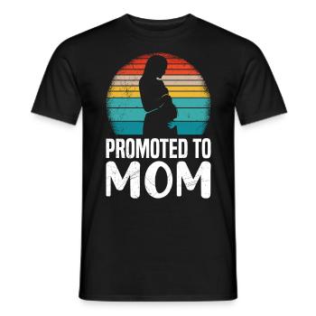 Promu à maman grossesse - T-shirt homme - noir - Devant - AI Model Male 178 light (178cm)
