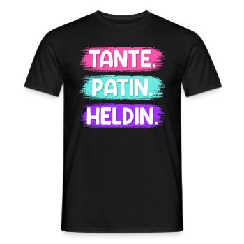 Tante Patentante Heldin Super Tante - Männer T-Shirt - Schwarz - Vorne - AI Model Male 178 light (178cm)