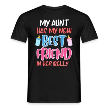 Meilleure amie Meilleure amie Tante enceinte - T-shirt homme - noir - Devant - AI Model Male 178 light (178cm)