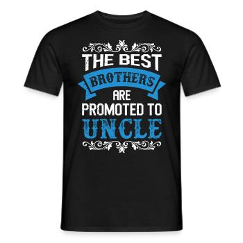 Les meilleurs frères sont promus oncle - T-shirt homme - noir - Devant - AI Model Male 178 light (178cm)