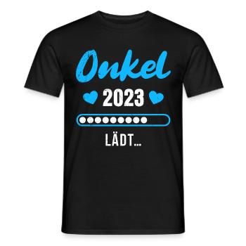 Onkel 2023 lädt werdender Onkel - Männer T-Shirt - Schwarz - Vorne - AI Model Male 178 light (178cm)