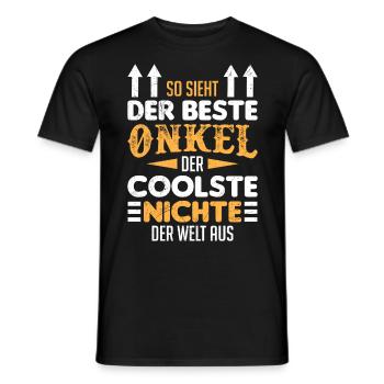 Betser Onkel der coolsten Nichte Onkel - Männer T-Shirt - Schwarz - Vorne - AI Model Male 178 light (178cm)