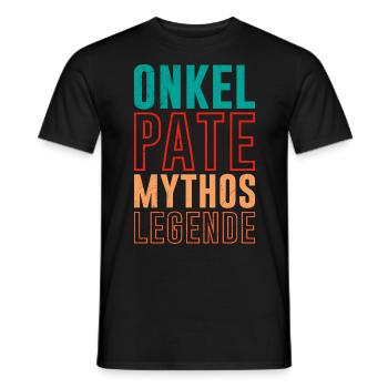 Onkel Pate Mythos Legende - Männer T-Shirt - Schwarz - Vorne - AI Model Male 178 light (178cm)