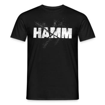 Hamm Deutschland Stadt Schrift Grunge Splash - Männer T-Shirt - Schwarz - Vorne - AI Model Male 178 light (178cm)