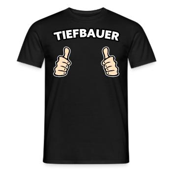 Tiefbauer Beruf Geschenkidee - Männer T-Shirt - Schwarz - Vorne - AI Model Male 178 light (178cm)