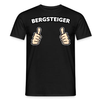 Bergsteiger Berge Geschenkidee - Männer T-Shirt - Schwarz - Vorne - AI Model Male 178 light (178cm)