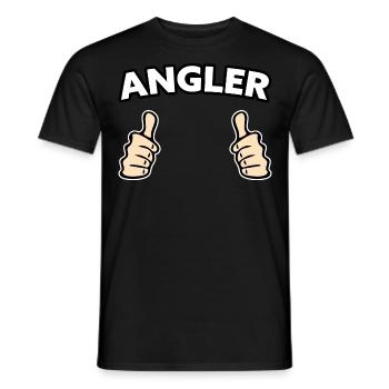 Angler Freizeit Geschenkidee - Männer T-Shirt - Schwarz - Vorne - AI Model Male 178 light (178cm)