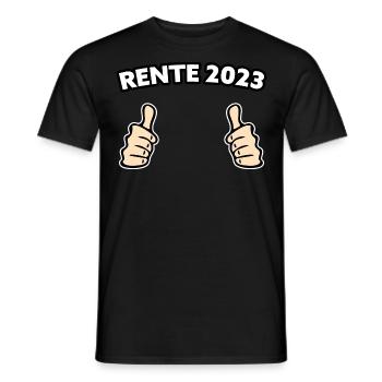 Rente 2023 Geschenkidee - Männer T-Shirt - Schwarz - Vorne - AI Model Male 178 light (178cm)