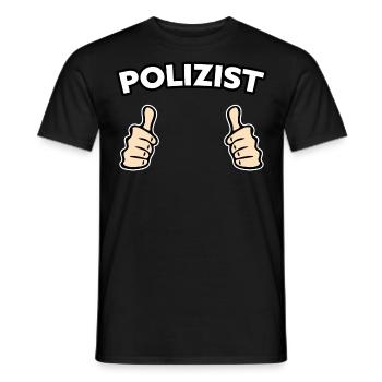 Polizist Beruf Geschenkidee - Männer T-Shirt - Schwarz - Vorne - AI Model Male 178 light (178cm)