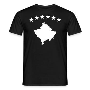 Kosovo Karte - Männer T-Shirt - Schwarz - Vorne - AI Model Male 178 light (178cm)