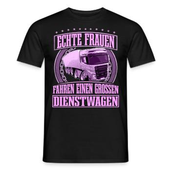 LKW Fahrerin - Männer T-Shirt - Schwarz - Vorne - AI Model Male 178 light (178cm)