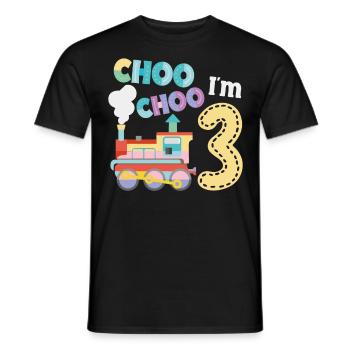 Conducteur de train à vapeur Trainspotting - T-shirt homme - noir - Devant - AI Model Male 178 light (178cm)