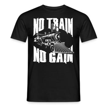 Conducteur de train à vapeur Trainspotting - T-shirt homme - noir - Devant - AI Model Male 178 light (178cm)