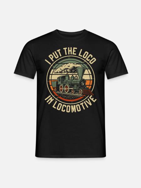 Stoomtreinbestuurder Trainspotting - Heren T-shirt - zwart